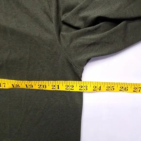 PGA Tour Shirt Long Sleeve Polo Striped Dark Green Mens Large Golf Top - Picture 7 of 8